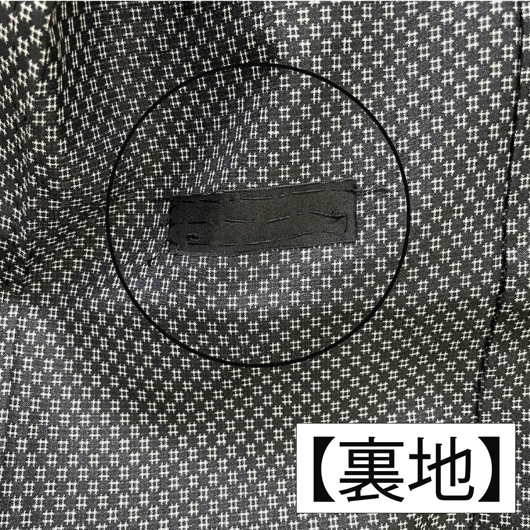 Pure silk tsumugi (pongee) - Grade A, length 165cm, sleeve length 66.5cm, Igeta Kasuri pattern, single layer, black, product number 1116004763510