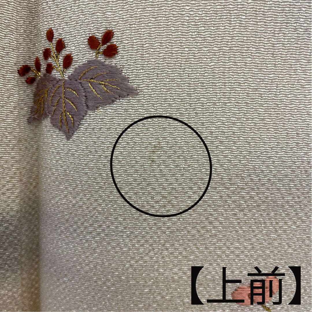 Homongi, lined, length 164.5cm, sleeve length 64cm, embroidery, bellflower crest, pure silk, B rank, gray, 1112001263422