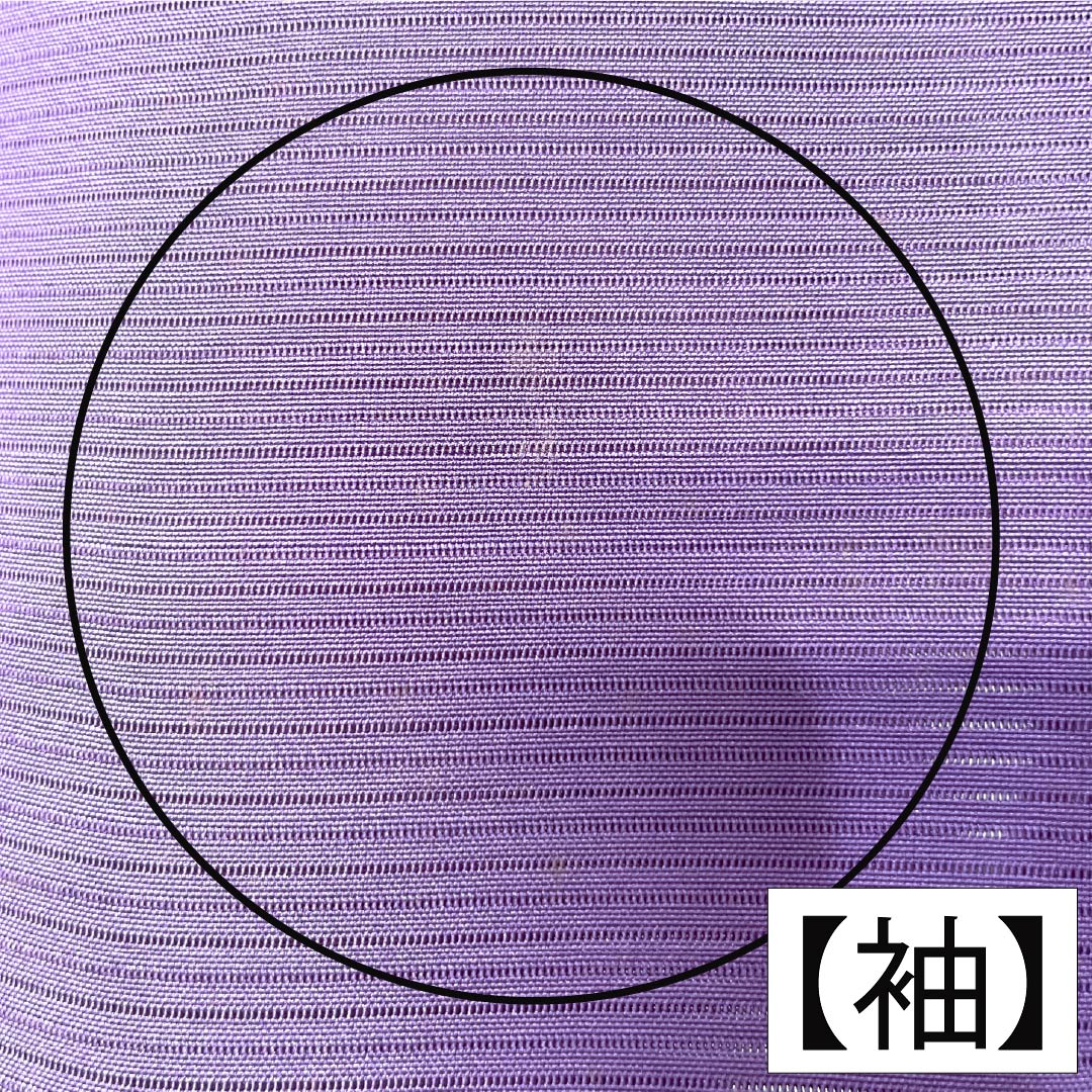 夏物 正絹 色無地 Aランク 身丈154.5cm 裄丈63.5cm 葵色(あおいいろ) 素無地 一つ紋 木瓜 絽 紫系 1132004823220