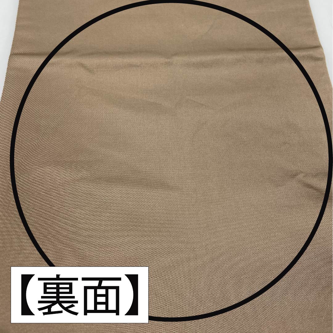 袋帯 正絹 古晒色(ふるざれいろ) 紹巴織 抽象花 帯丈434cm Sランク 六通 セミフォーマル ベージュ系 1123015022325