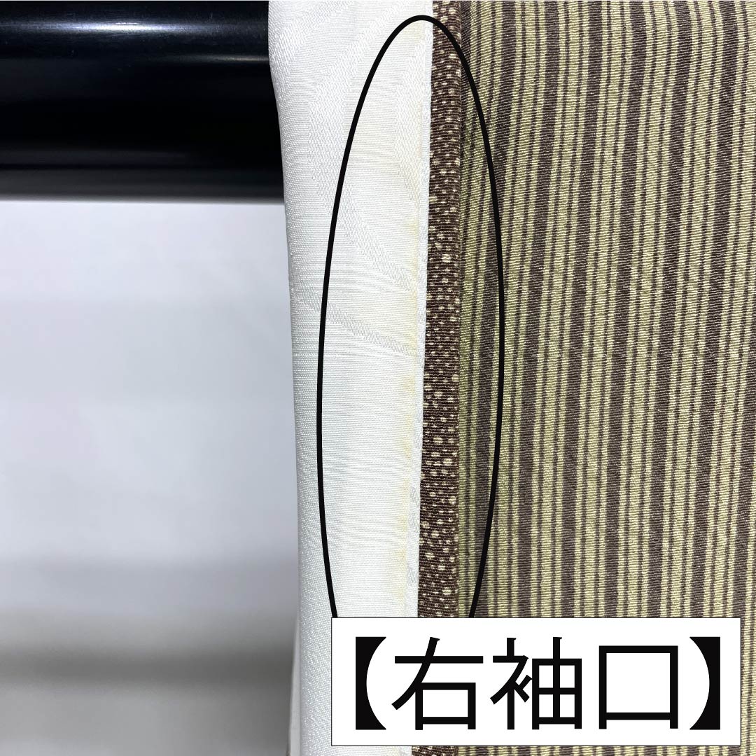 訪問着 正絹 Sランク 袷 身丈158cm 裄丈66cm 橡鼠色(つるばみねずいろ) 伊勢型紙 作家物 型染 丹後ちりめん うそつき襦袢 茶系 1112007742314