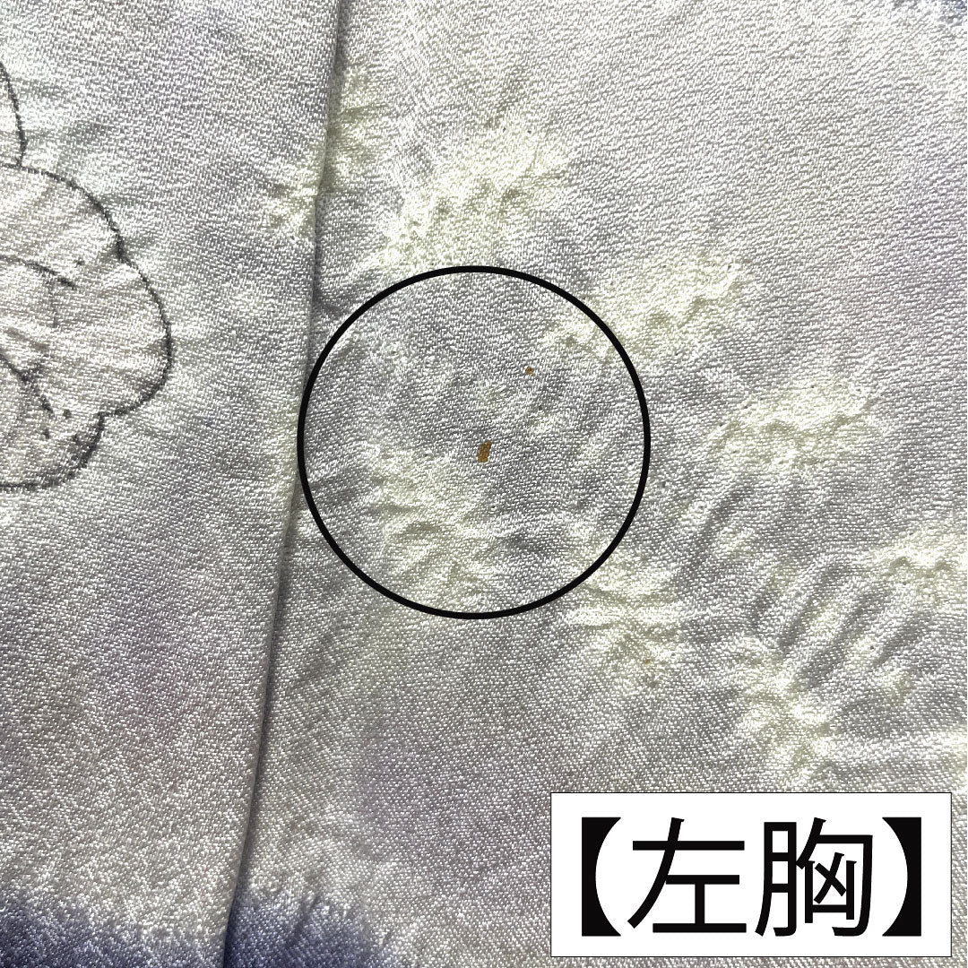 訪問着 正絹 袷 身丈154cm 裄丈63cm 鉄葡萄色(てつぶどういろ) 辻ヶ花 タタキ染 Aランク 紺系 1112005133218
