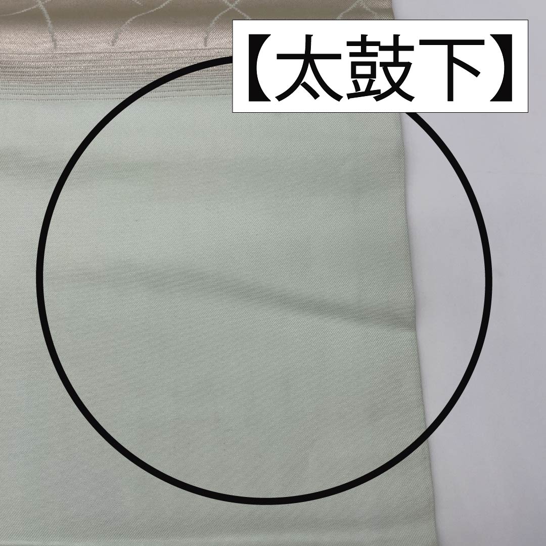 名古屋帯 卯の花色(うのはないろ) 唐織 花模様 帯丈359cm 正絹 Aランク ポイント柄 カジュアル 水色系 1124007423324 名古屋仕立て