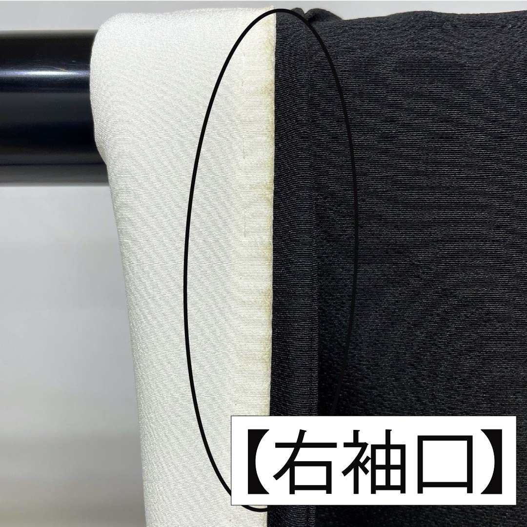 Black formal kimono, pure silk, A-rank, length 160.5cm, sleeve length 64cm, lined, five crests, three oaks, crane, pine, turtle, fan design, black, 1111001903410