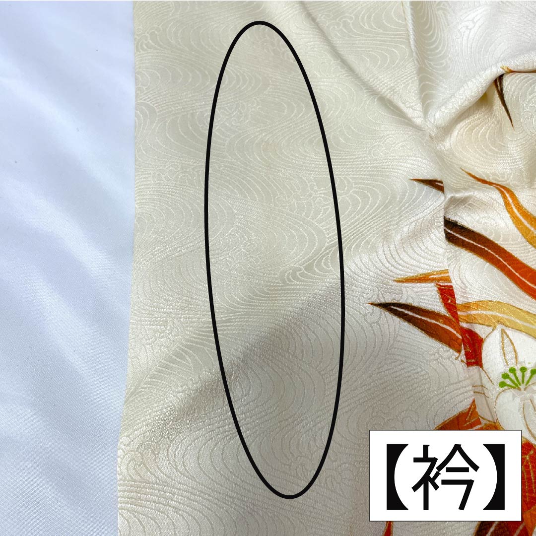 訪問着 正絹 Aランク 袷 身丈164cm 裄丈64.5cm 乳白色(にゅうはくしょく) 京友禅 草花 白系 1112006523411