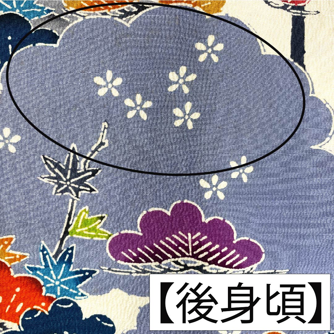 振袖 正絹 Bランク 身丈148.5cm 裄丈62cm 袷 生成り色(きなりいろ) 京紅型 吉祥文様 白系 1113002644111