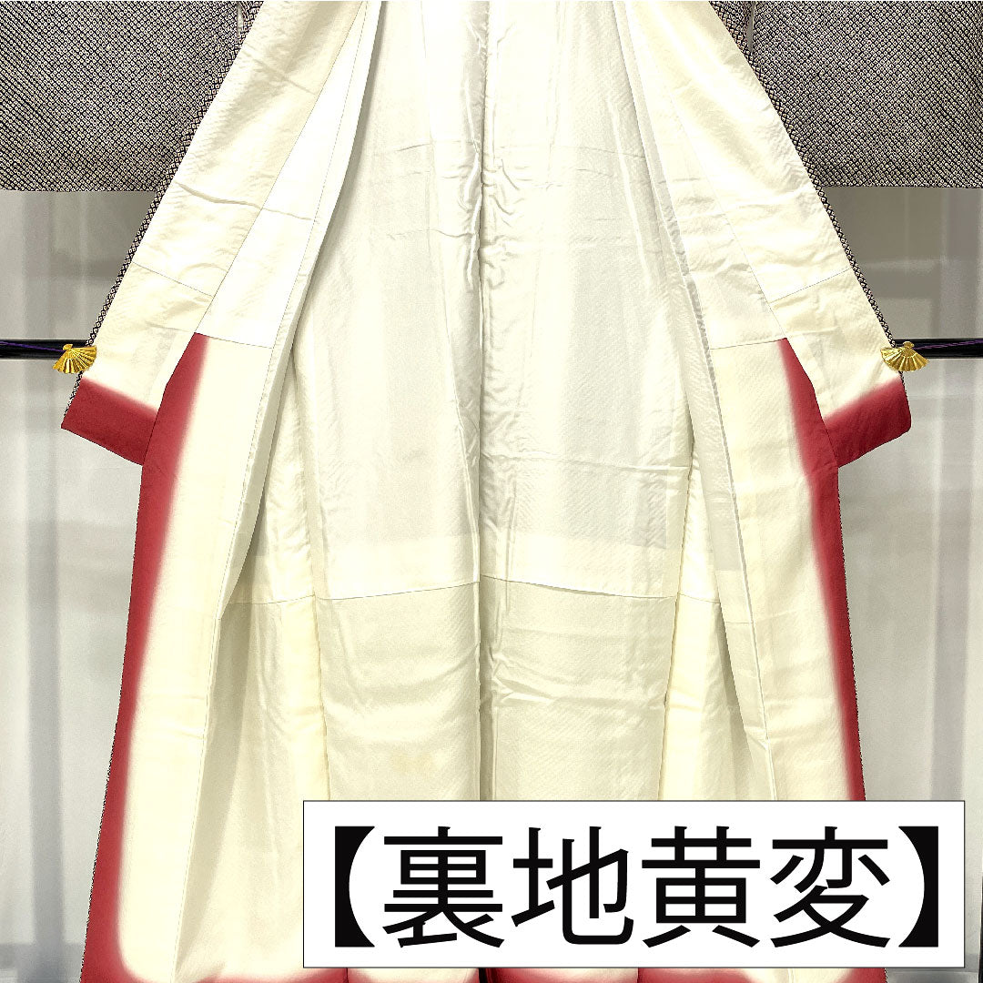Komon, pure silk, length 156cm, sleeve length 63.5cm, lined, all-dyed, Hikita-dyed, A rank, black, 1115004633310