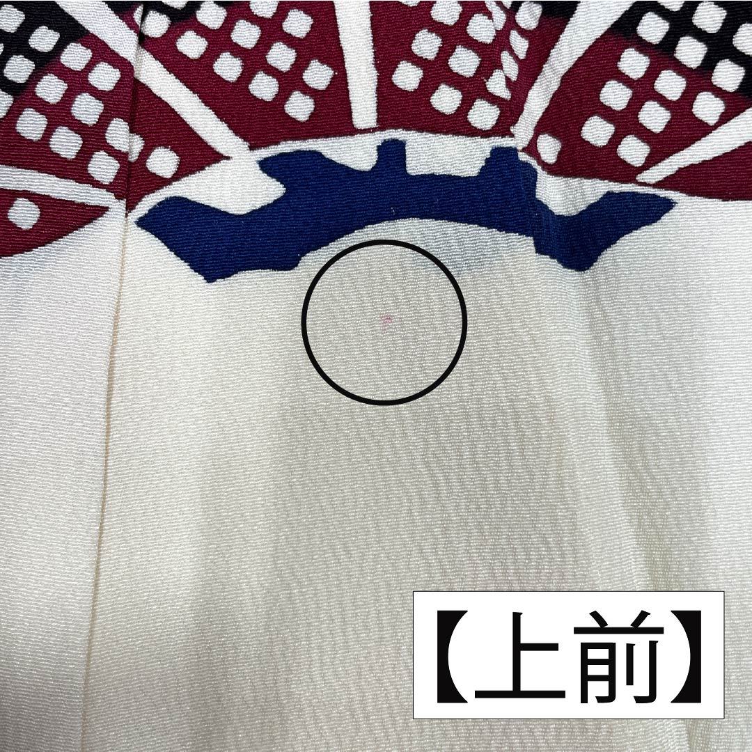 振袖 正絹 Aランク 身丈167cm 裄丈69cm 袷 生成り色(きなりいろ) 型染 吉祥文様 松 菖蒲 白系 1113002273511