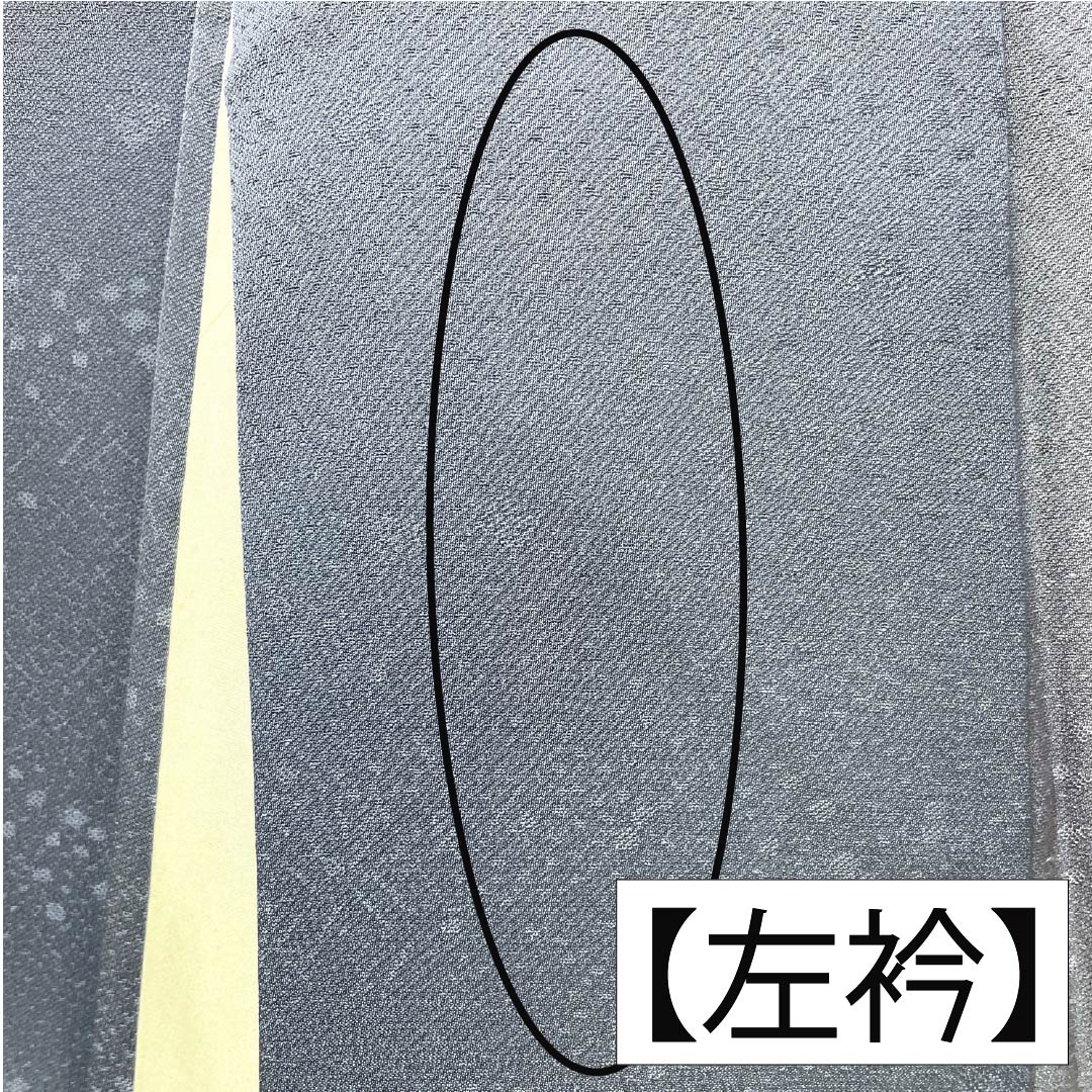 訪問着 正絹 Bランク 袷 身丈164.5cm 裄丈64cm 勿忘草色(わすれなぐさいろ) 付下げ 和田光正 金彩友禅 流水 草木 青系 1112007784417