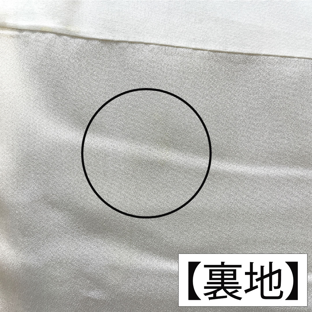 訪問着 正絹 袷 身丈163.5cm 裄丈63.5cm 黄土色(おうどいろ) 京友禅 草花模様 Aランク 黄系 1112005683423