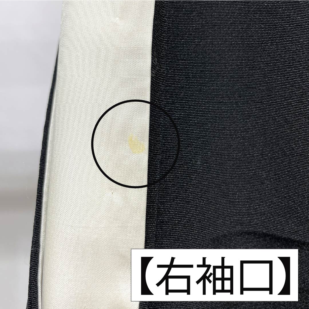黒留袖 正絹 Sランク 身丈154cm 裄丈64cm 袷 京友禅 五つ紋 源氏車 扇面 慶長柄 作家物 五つ紋 黒系 1111002032210