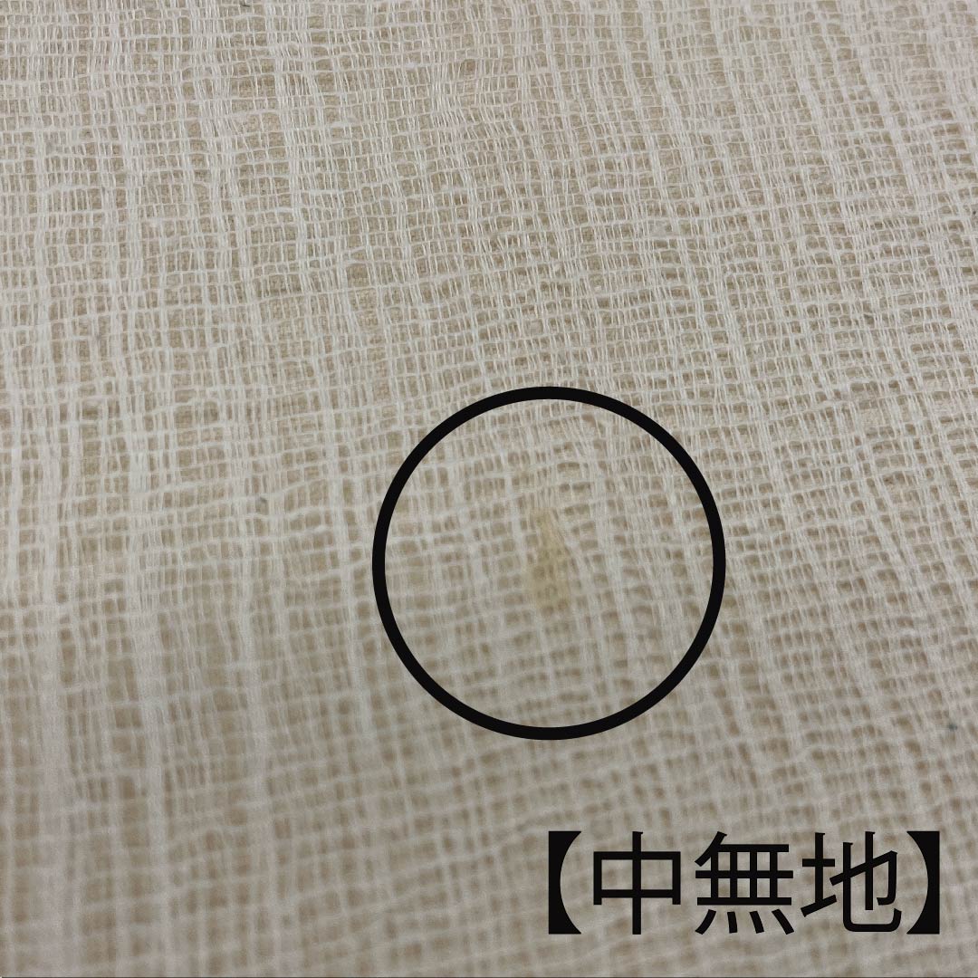 Fukuro Obi (sash) in off-white (kinari-iro) Summer obi with abstract pattern Length: 430cm Pure silk B rank Point pattern Casual Cream color 1123007484315