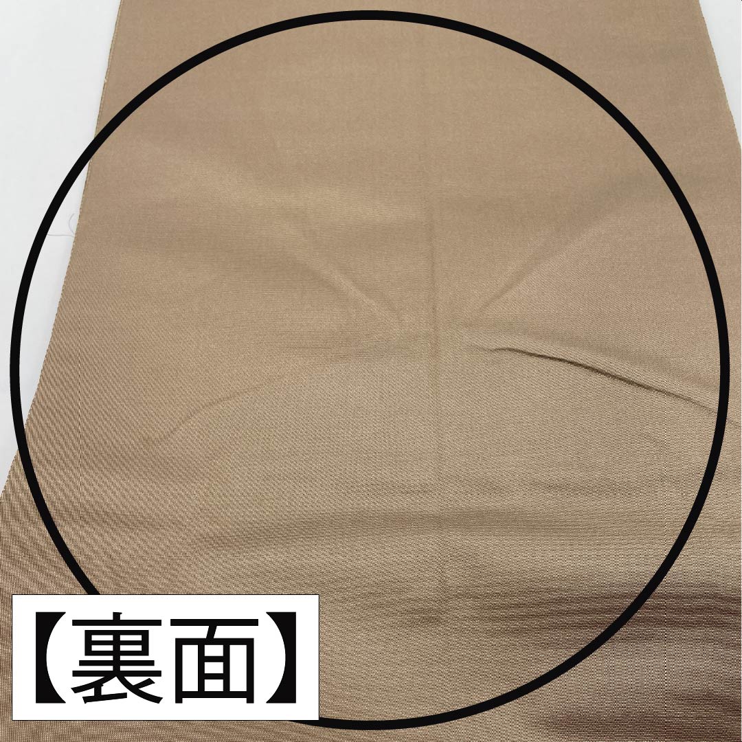 袋帯 正絹 古晒色(ふるざれいろ) 紹巴織 抽象花 帯丈434cm Sランク 六通 セミフォーマル ベージュ系 1123015022325