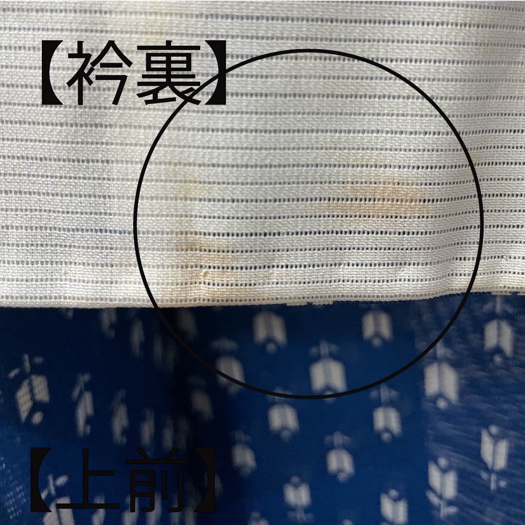 夏物 ポリエステル 小紋 身丈151cm 裄丈62.5cm 碧琉璃色(へきるりいろ) チューリップ 絽 Bランク 青系 1132000304217