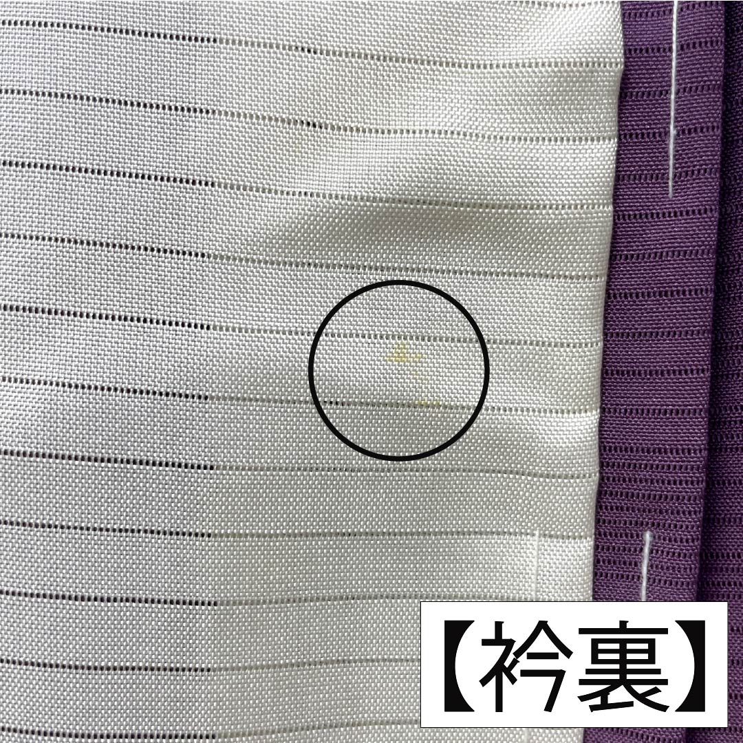 Summer Item Pure Silk Iromuji (Solid Color Kimono) A Rank Length 158.5cm Sleeve-to-Sleeve 65cm Hashitairo (Light Purple) Round with Ken Katabami (Crest) One Crest Kasumi Pattern Ro (Thin Silk) Purple System 1132003853320