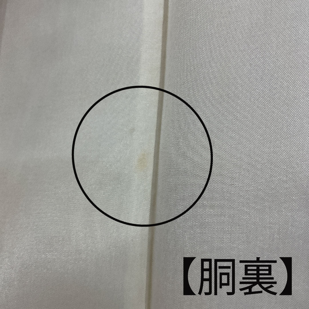 色無地 梅 木瓜 身丈162.5cm 裄丈63.5cm 袷 正絹 Aランク 黄系 1114000393423