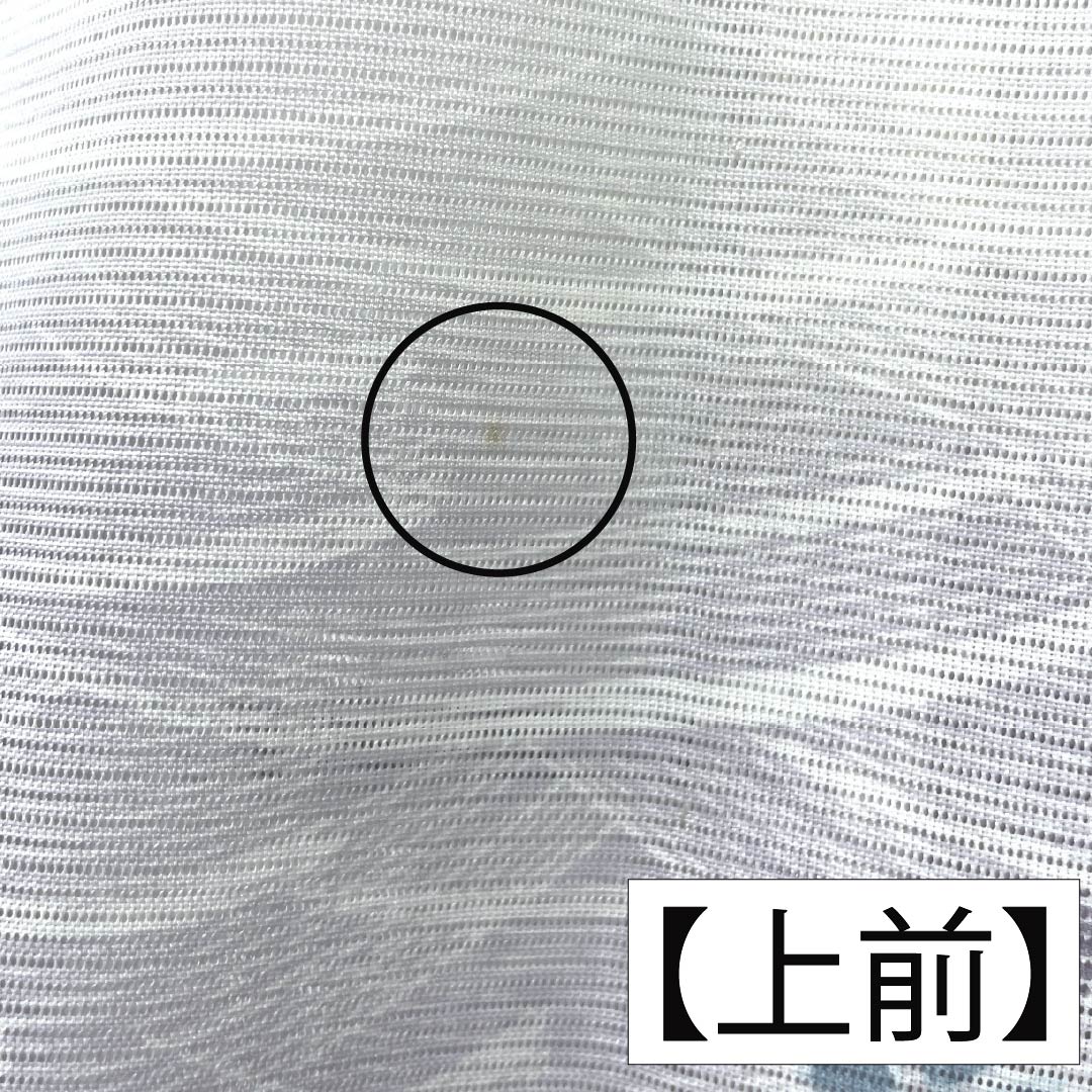 夏物 ポリエステル 小紋 身丈160cm 裄丈65cm 霞色(かすみいろ) 撫子 波 洗える着物 絽 Bランク グラデーション系 1132002454499