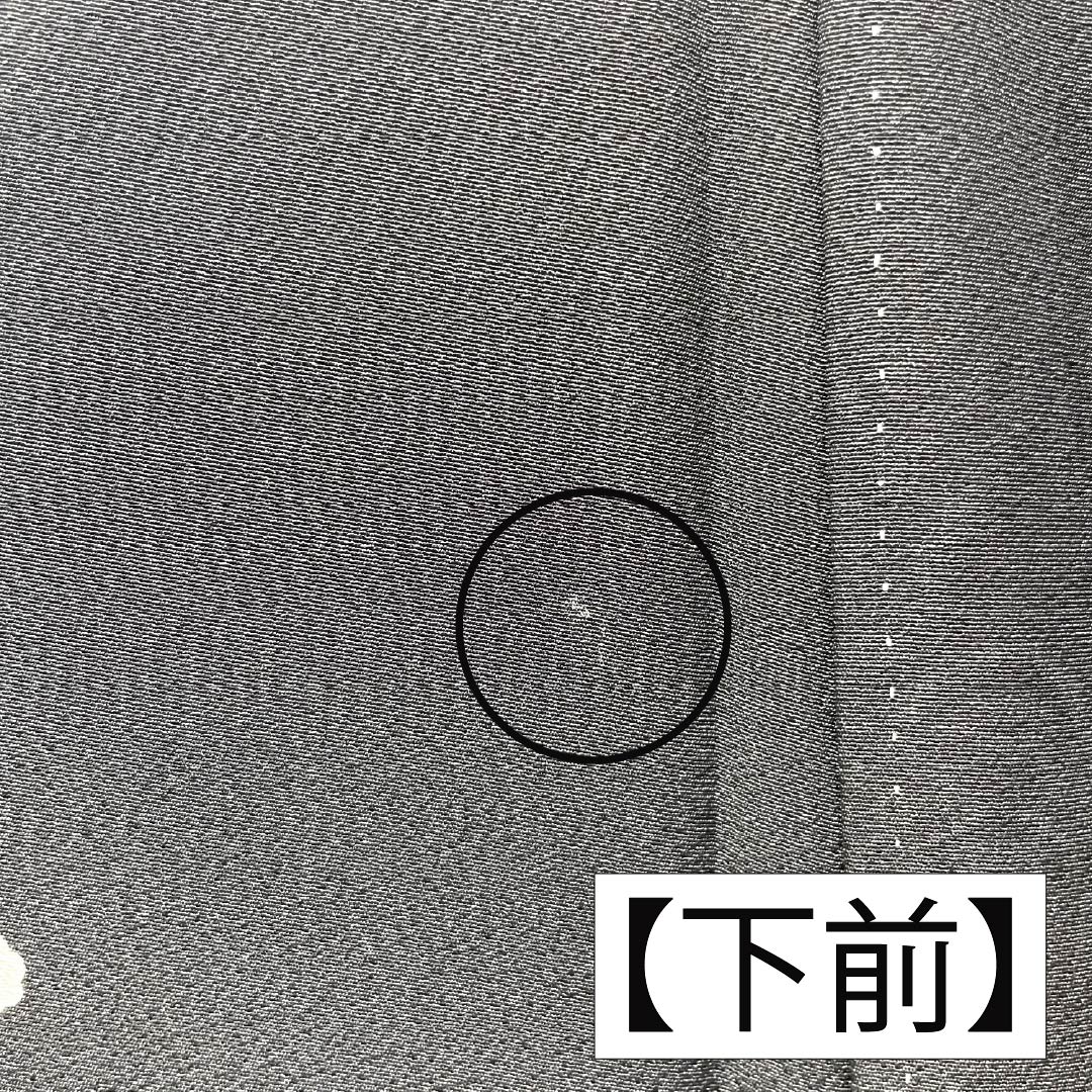 Black formal kimono, pure silk, A-rank, length 160.5cm, sleeve length 64cm, lined, five crests, three oaks, crane, pine, turtle, fan design, black, 1111001903410