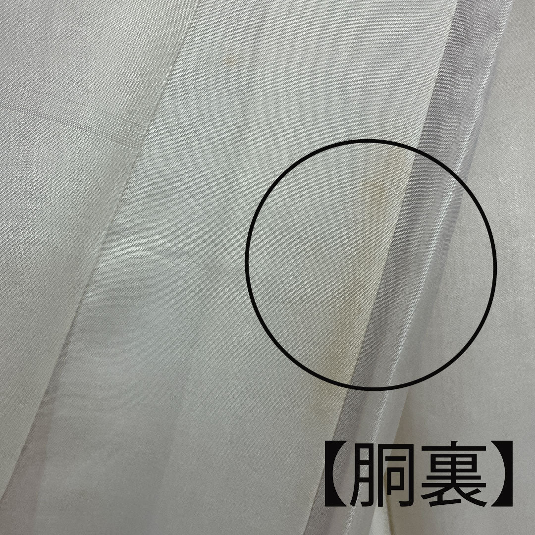 色無地 梅 木瓜 身丈162.5cm 裄丈63.5cm 袷 正絹 Aランク 黄系 1114000393423