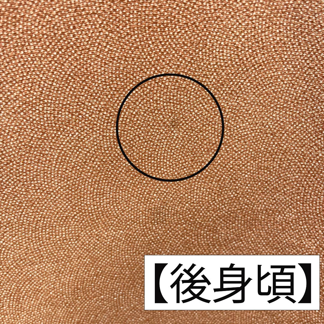 A-Rank Pure Silk Komon (Small-Wear) - Length 157.5cm, Sleeve Length 63cm - Single-Layer Kimono - Hisameiro (Faded Scarlet) - Edo Komon (Small-Wear) - Shark Skin Pattern - Five-Three Paulownia Pattern - Orange-Based Crest - Product Code: 1115007223326
