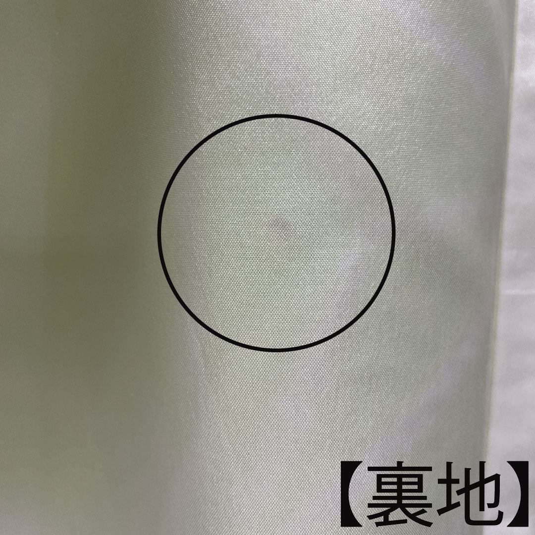 訪問着 正絹 袷 身丈162.5cm 裄丈62cm 若芽色 刺繡 絞り 麻の葉 Aランク 緑系 1112003433419