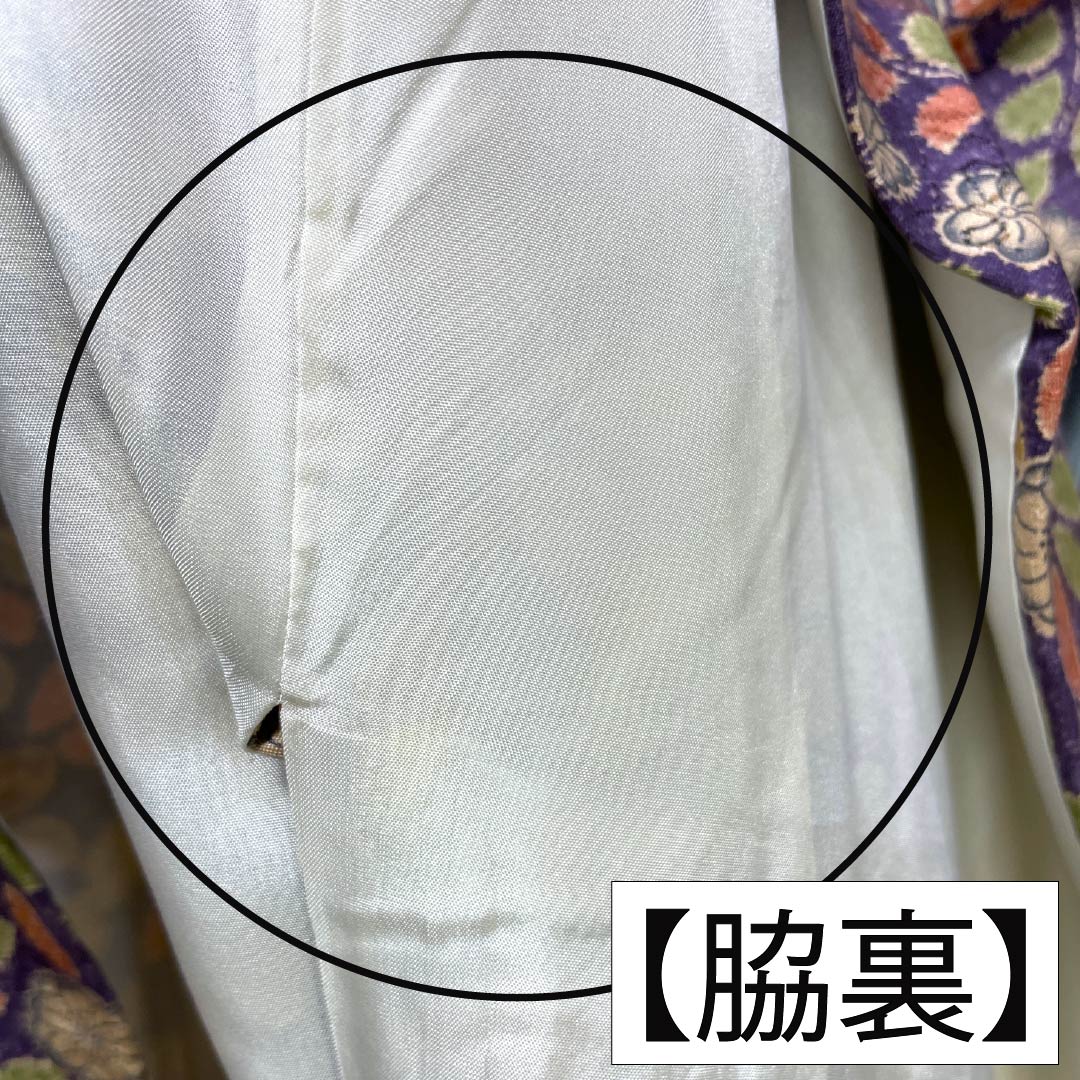 小紋 正絹 Aランク 身丈163cm 裄丈68cm 袷 中紫色(なかのむらさきいろ) 辻ヶ花 紫系 1115007723420