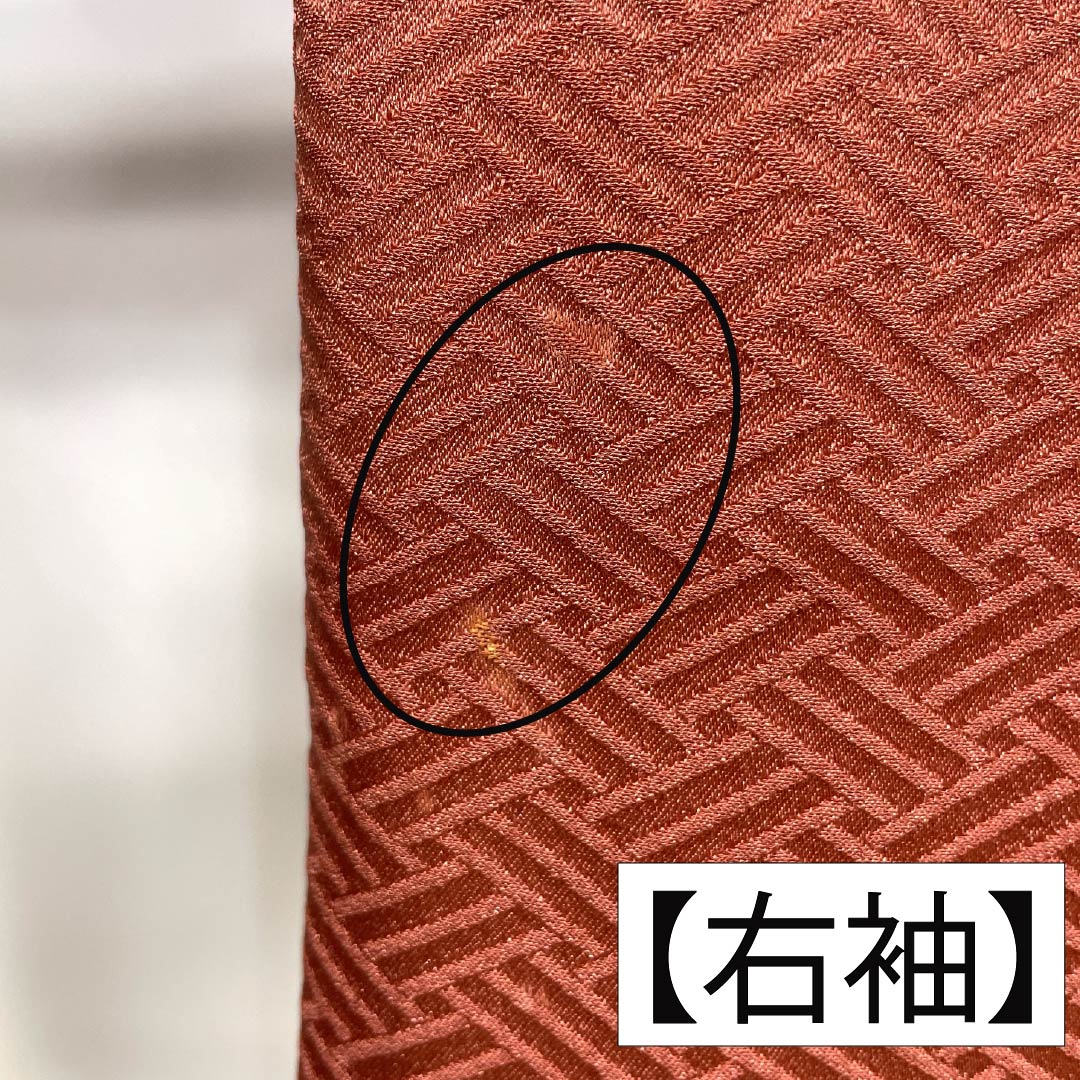 訪問着 正絹 Aランク 袷 身丈164cm 裄丈64.5cm 甚三紅色(じんざもみいろ) 京友禅 金駒刺繡 銀駒刺繍 絞り 蝶 赤系 1112007393412