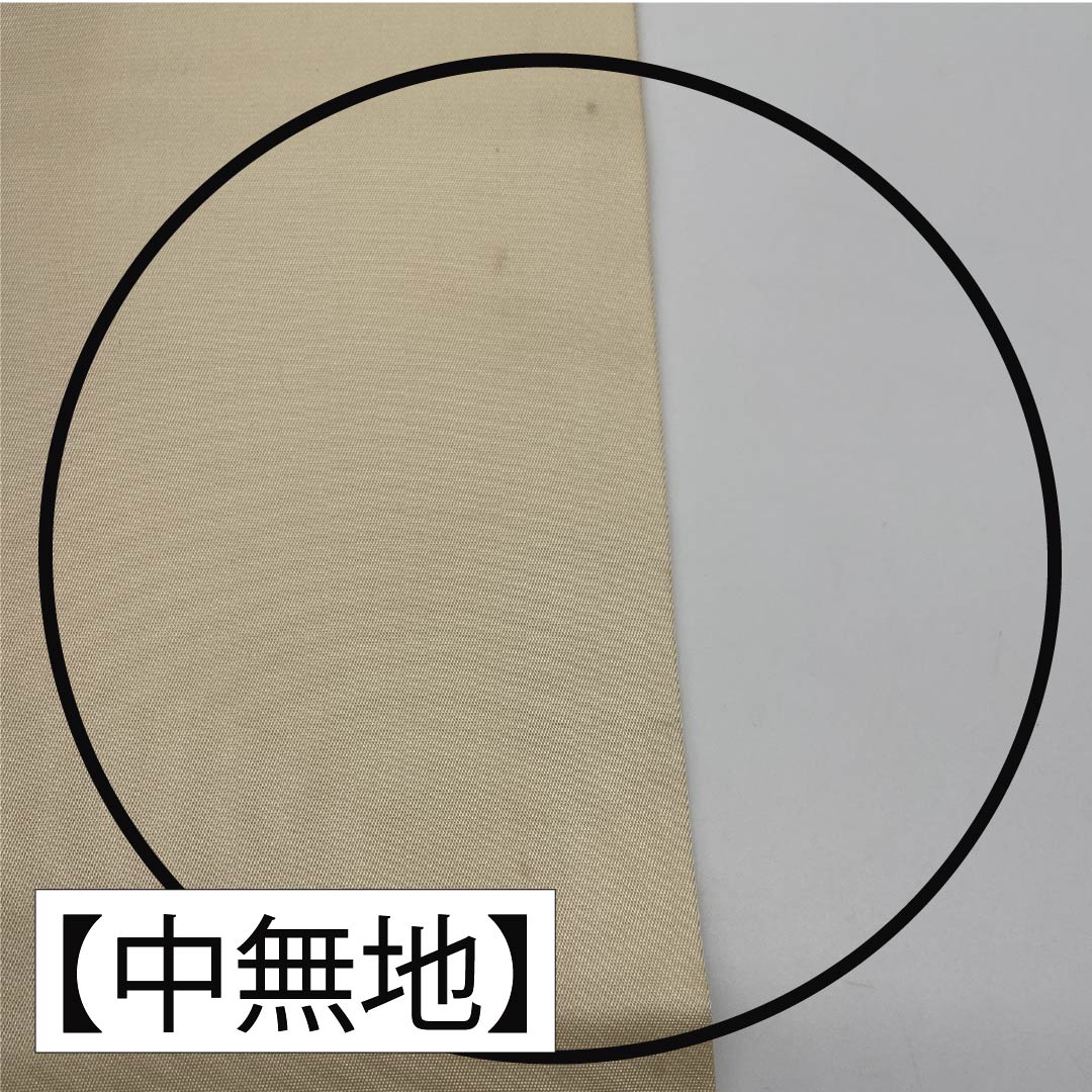 名古屋帯 生成り色(きなりいろ) 扇面 菊 椿 帯丈351cm 正絹 Bランク 六通 セミフォーマル クリーム系 1124008924315 名古屋仕立て