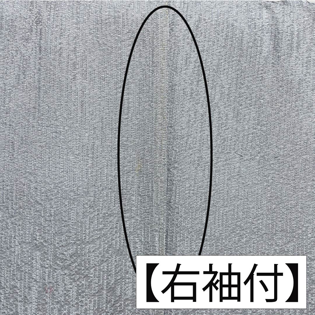 訪問着 正絹 Bランク 袷 身丈168cm 裄丈62cm 白銅色(はくどういろ) 蘇州刺繡 草花 流水 しつけ糸付き グレー系 1112007524522