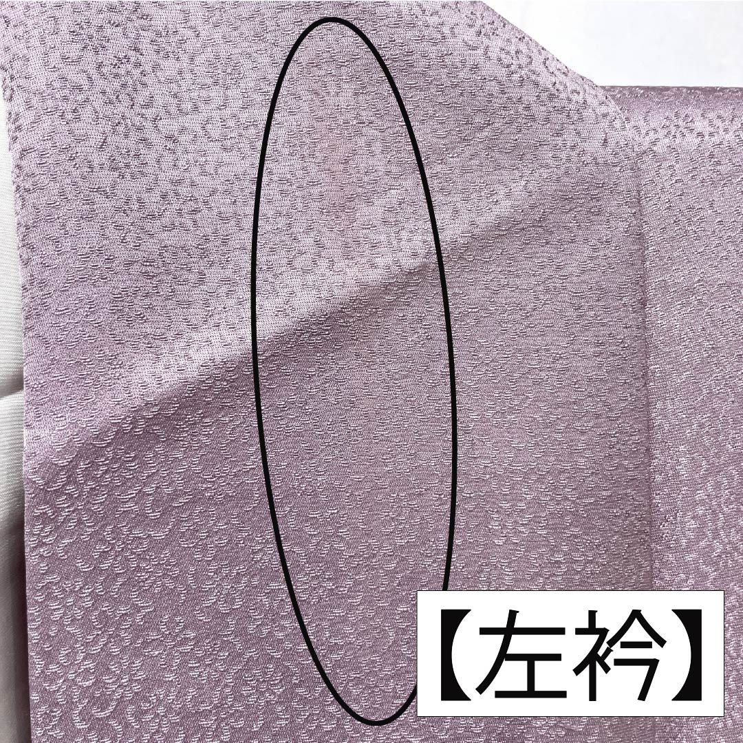 訪問着 正絹 Bランク 袷 身丈165.5cm 裄丈67.5cm 淡紅藤色(うすべにふじいろ) 付下げ 草花 紫系 1112007404520