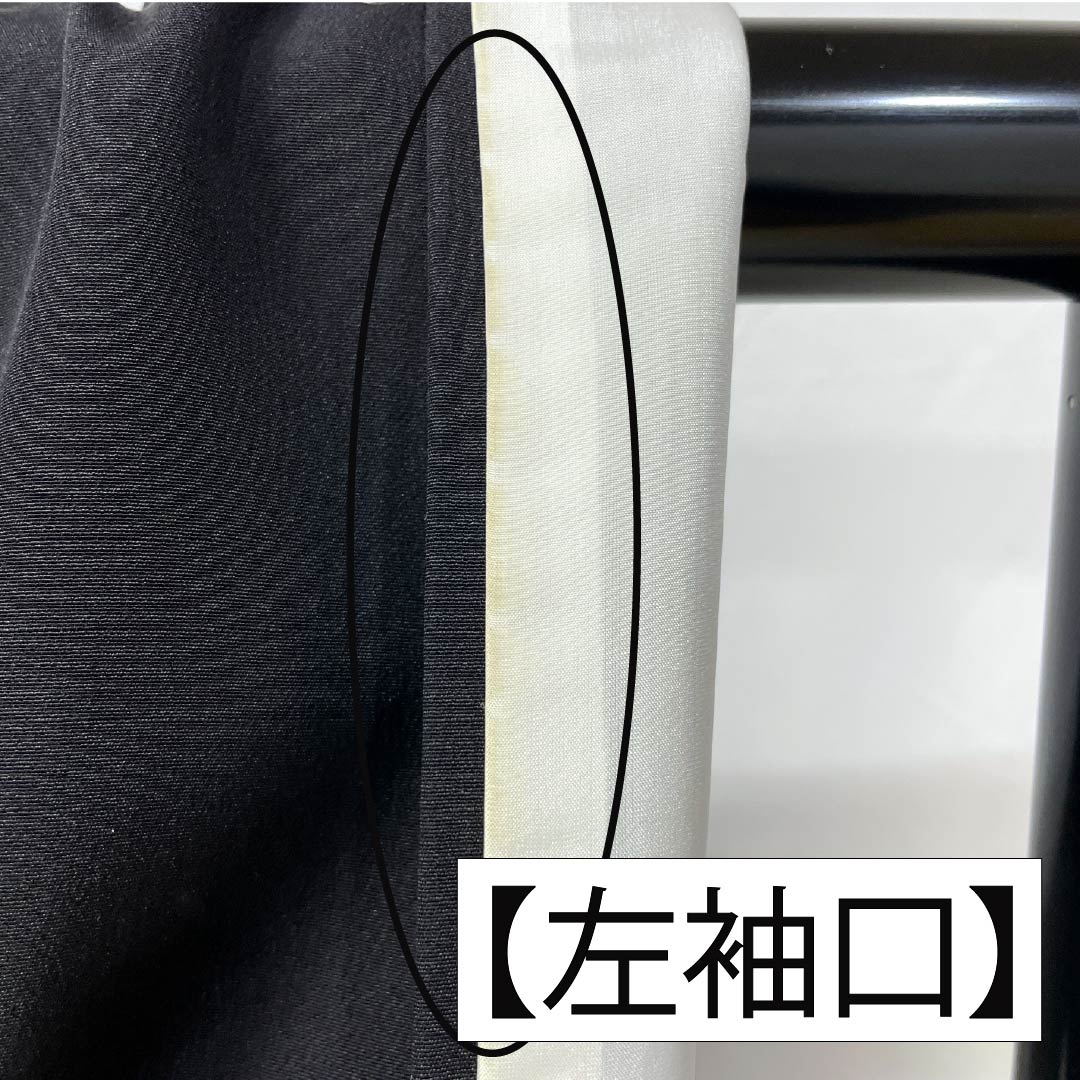 Black Tomesode (Japanese Kimono) - Pure Silk, Grade A, Length 161.5cm, Sleeve Length 64cm, Lined, Five Crests, Swallowtail Butterfly Embroidery, Bird Design, Braided Cord, Black, Item Number 1111001813410
