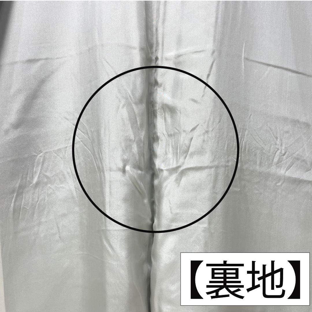Komon, pure silk, length 152.5cm, sleeve length 64.5cm, lined, Yamaaizuuriiro (Yamaaizuri-iro), stencil dyeing, noshi (Japanese traditional wrapping paper), floral pattern, Scotchgard, B rank, green, 1115005484219