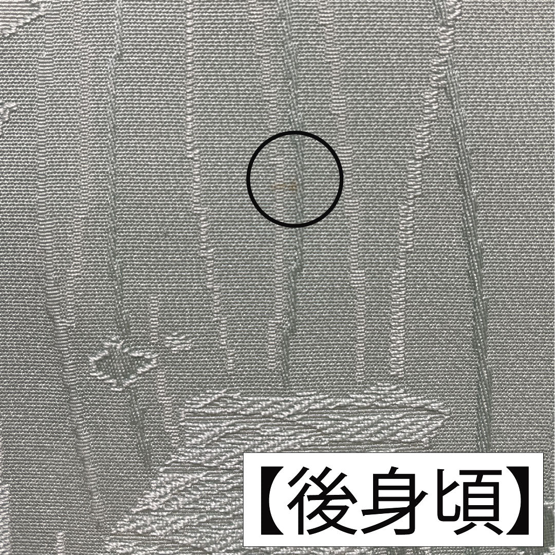 色無地 正絹 身丈154cm 裄丈62cm 薄水色(うすみずいろ) 綸子 袷 Aランク 緑系 1114002093219