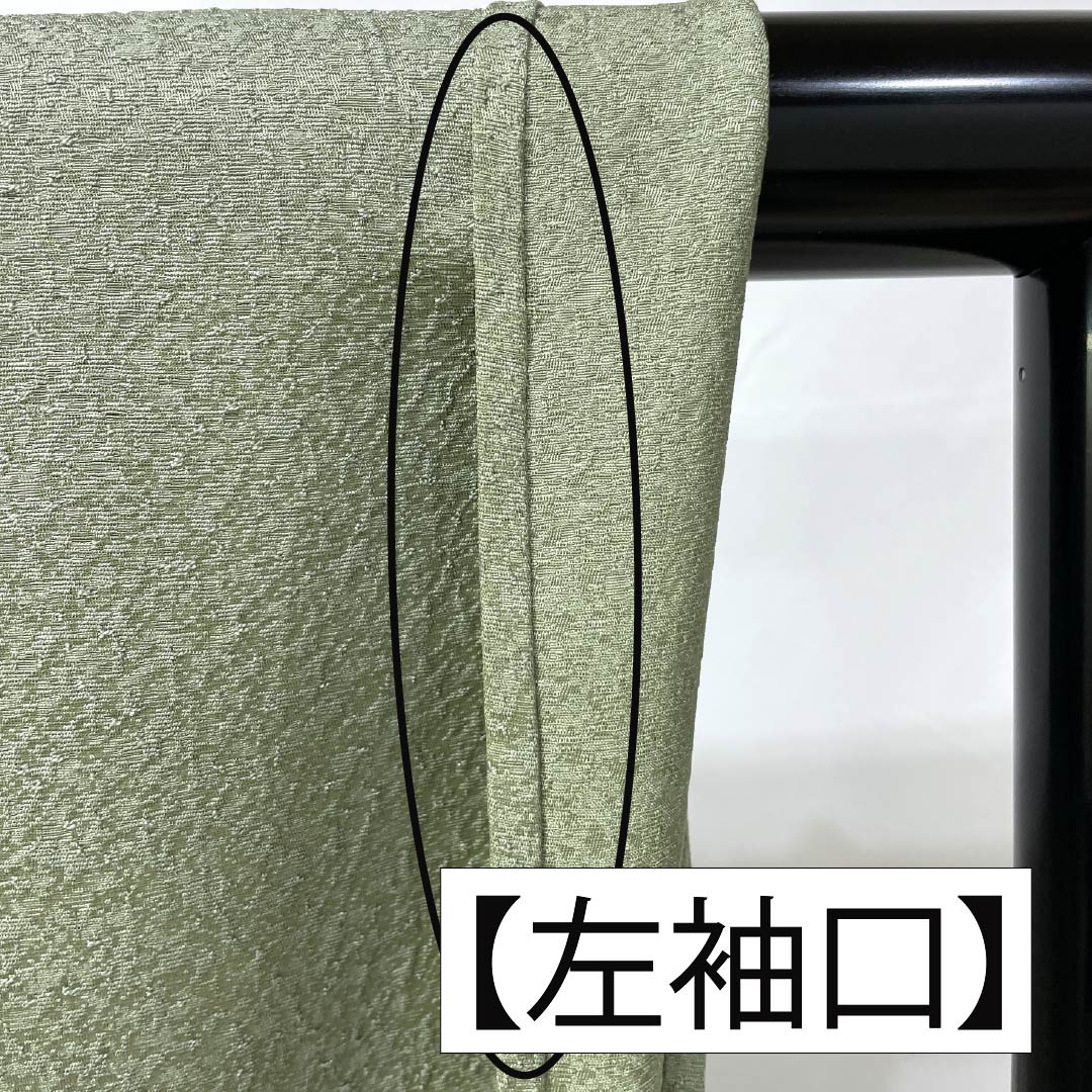 色無地 正絹 Bランク 身丈154cm 裄丈65cm 裏葉色(うらはいろ) 単衣 緑系 1114002374219