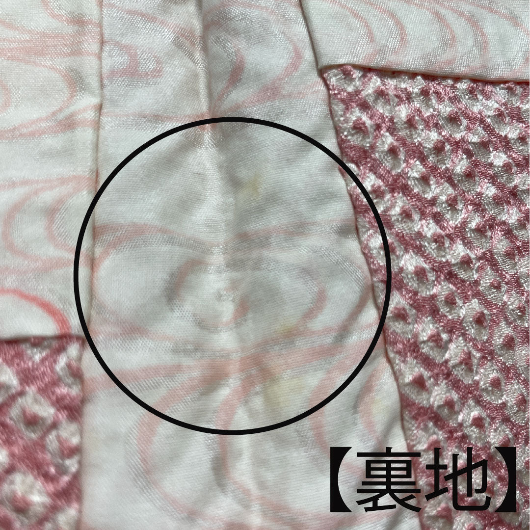 羽織 正絹 身丈80.5cm 裄丈64cm 桃色 総絞り 辻ヶ花 Aランク 袷 ピンク系 1117000703913