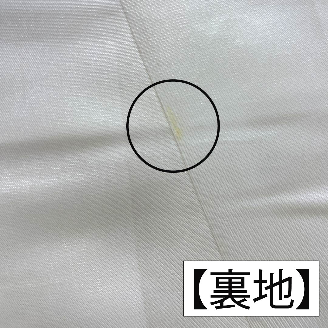 訪問着 正絹 Aランク 袷 身丈157.5cm 裄丈62cm 乳白色(にゅうはくしょく) 京友禅 雲取り しつけ糸付き 白系 1112006563311