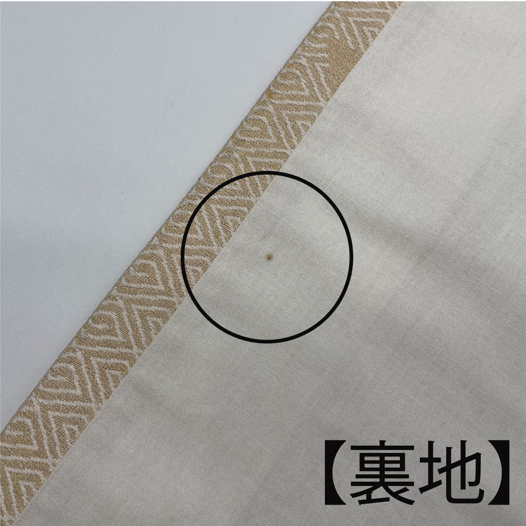 Nagoya obi, Living National Treasure Kitagawa Heiro, Honkaraori, Toyama pattern, obi length 369cm, pure silk, B rank, six-pass, casual, cream color, 1124001314315, open tailoring