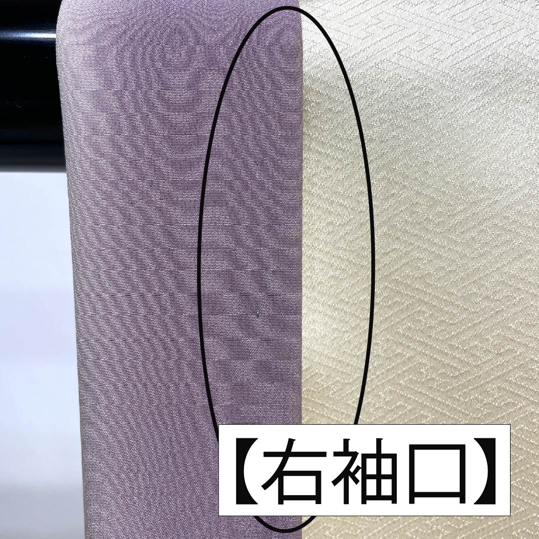 Visiting Kimono, Pure Silk, B-Rank, Lined, Length 154.5cm, Sleeve Length 64cm, Off-White (Kinari-Iro), Designed by Living National Treasure Yoshishige Fukuda, Single Crest, Ueda Family Paulownia Wood Embroidery, Cream, Product Number: 1112006824215