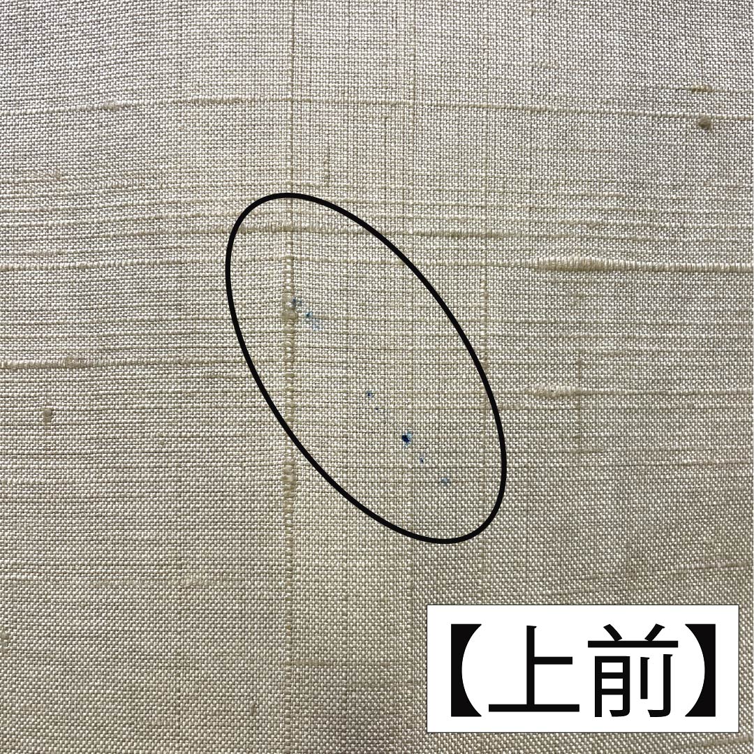 訪問着 正絹 Bランク 袷 身丈160cm 裄丈68cm 亜麻色(あまいろ) 生紬 桶絞り 乾山絞り 伝統工芸作家 吉澤与市 ベージュ系 1112007414425