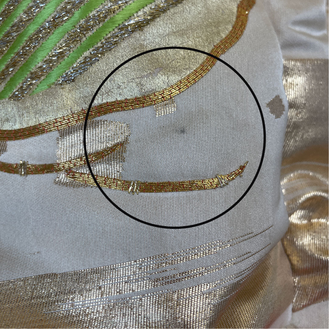 色打掛 身丈184cm 千總 大丸 千歳契松文 金駒刺繡 正絹 Bランク 袷 クリーム系 1110000604915