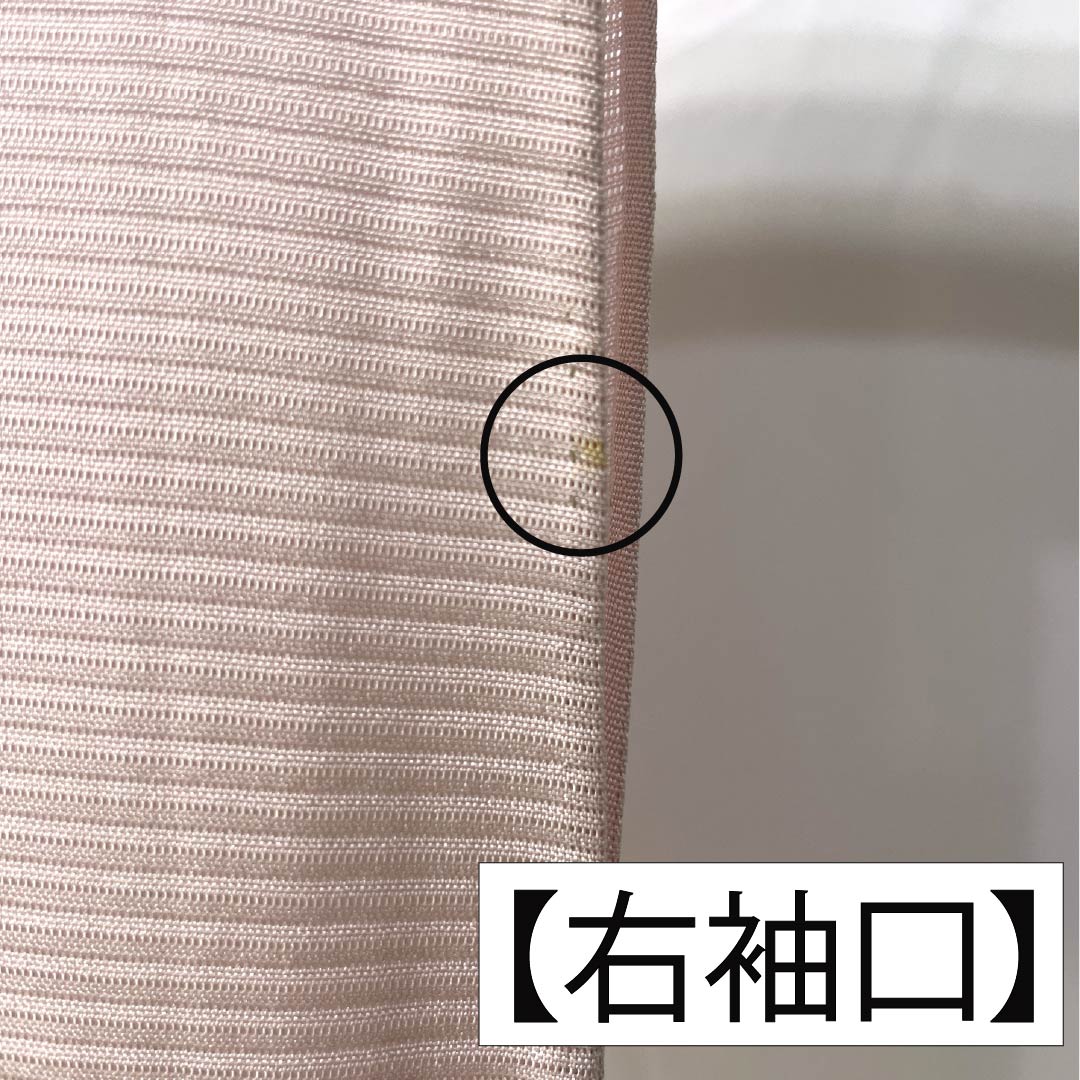 Summer pure silk formal kimono, length 153cm, sleeve length 61.5cm, cherry blossom color, Kyoto Yuzen, one crest, circle with tangerines, silk, B rank, pink, 1132002194213