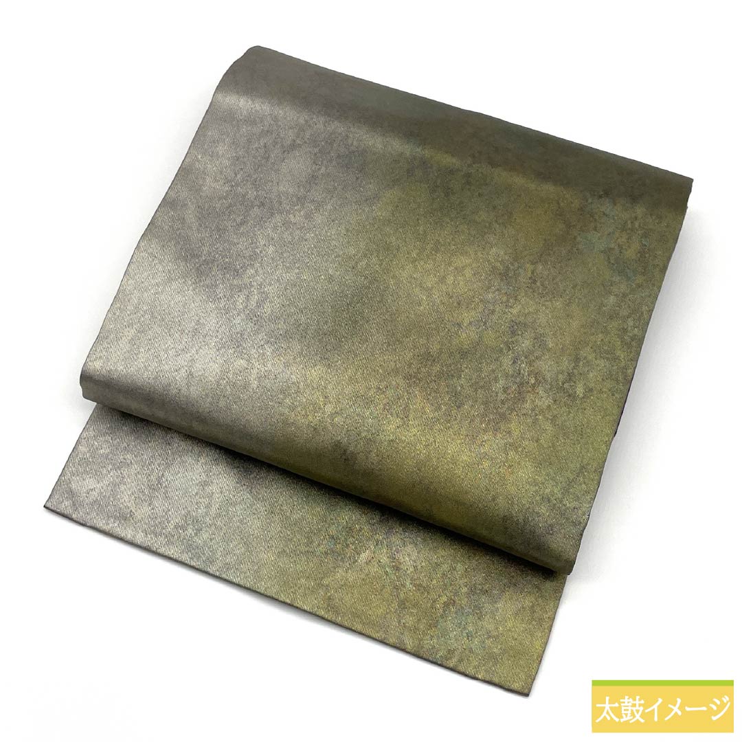 Nagoya Obi, Pure Silk, S-Rank, with Dried Foil and Nishijin Weave, Length 364cm, Six-Ply, Semi-Formal, Gradient Pattern, 1124010222399, Nagoya Style