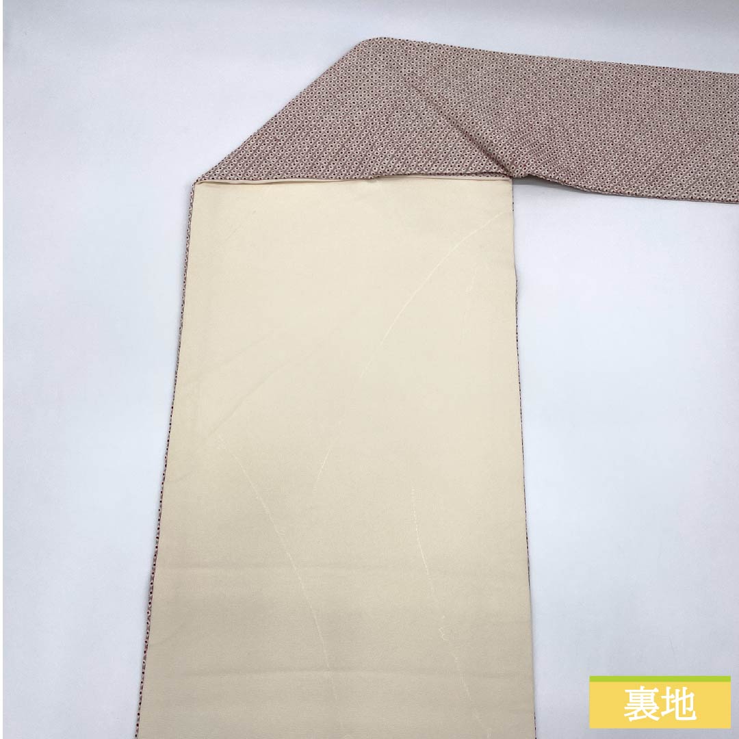 Nagoya Obi, Pure Silk, S-Rank, White Oak (Shirotsurubamiiro), All-Sided, Kanoko Shibori, Dyed, Length 333cm, Full Length, Casual, Beige, Product Number 1124010252325, Nagoya Style