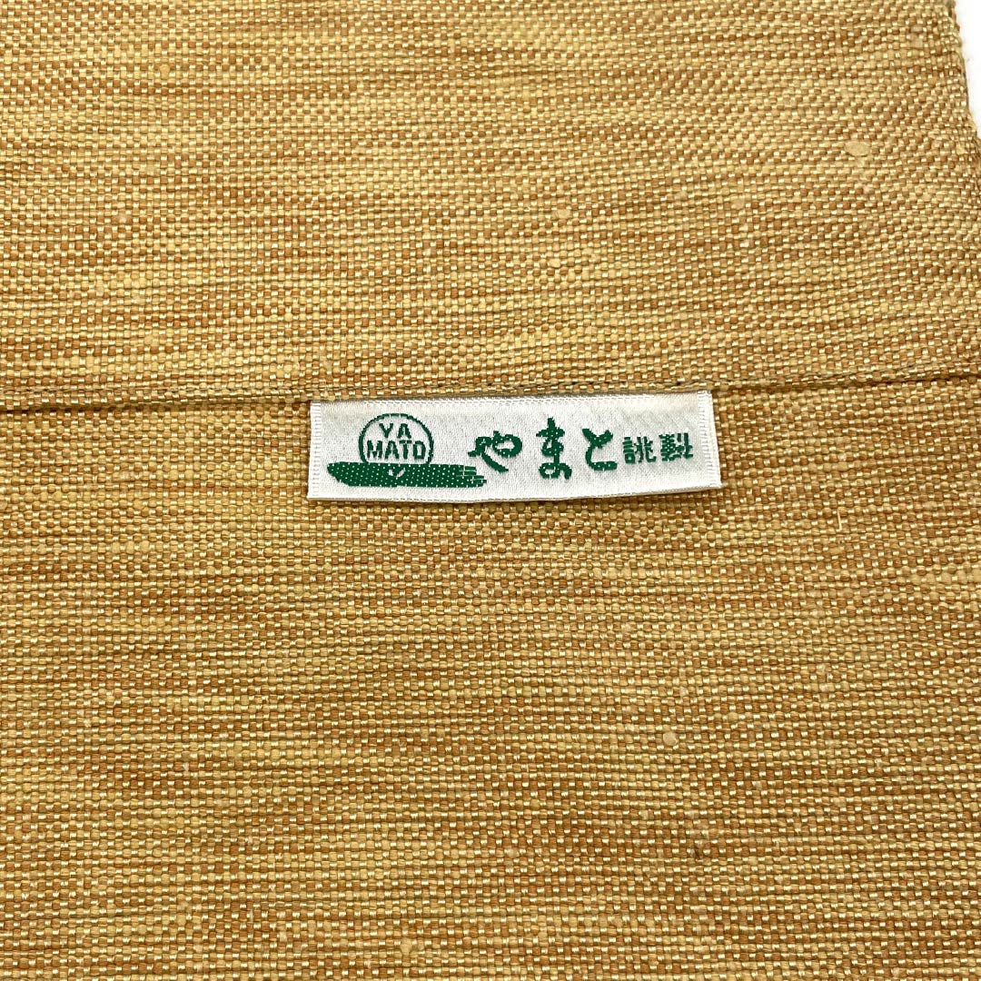 名古屋帯 正絹 Aランク 薄柑子色(うすこうじいろ) すくい織 抽象模様 帯丈380cm ポイント柄 カジュアル 黄系 1124010273423 開き仕立て