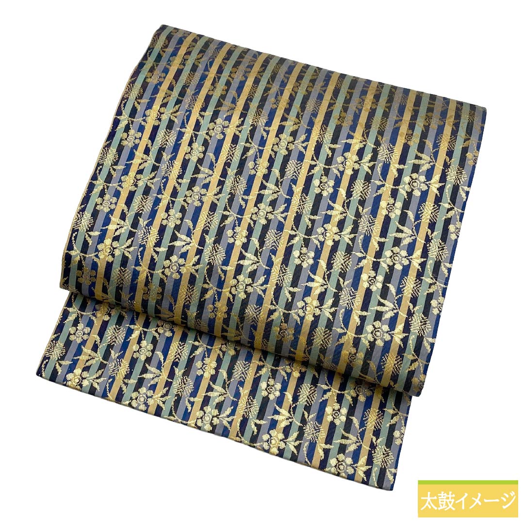 Nagoya obi, genuine silk, S rank, Nagoya tailoring, sasazuru, sho-chiku-bai, obi length 347cm, full-pattern, semi-formal, gradient, 1124011772399