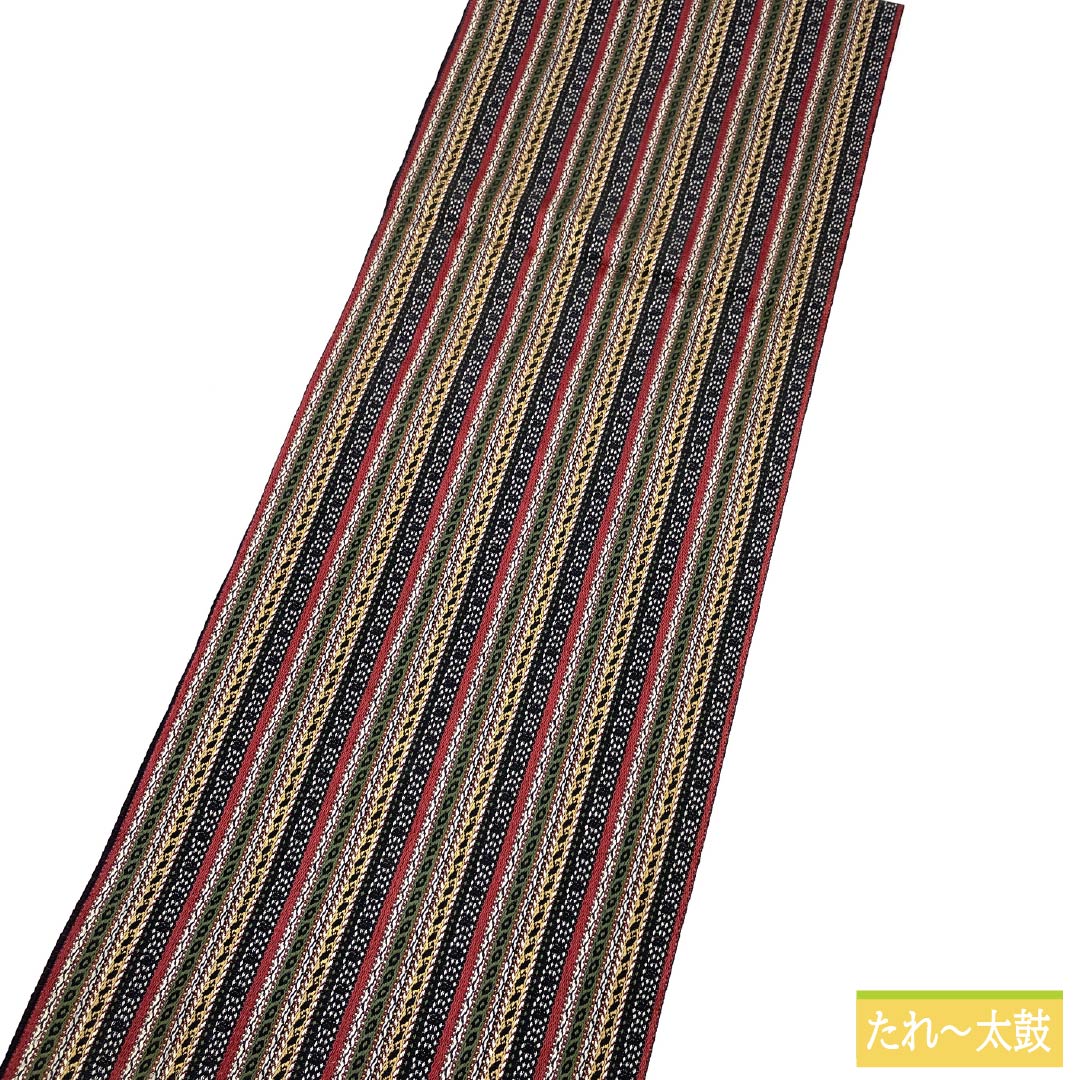Nagoya obi, genuine silk, S rank, stripes, obi length 357cm, zen-tsu, casual, gradient, 1124011192399, matsuba仕立て