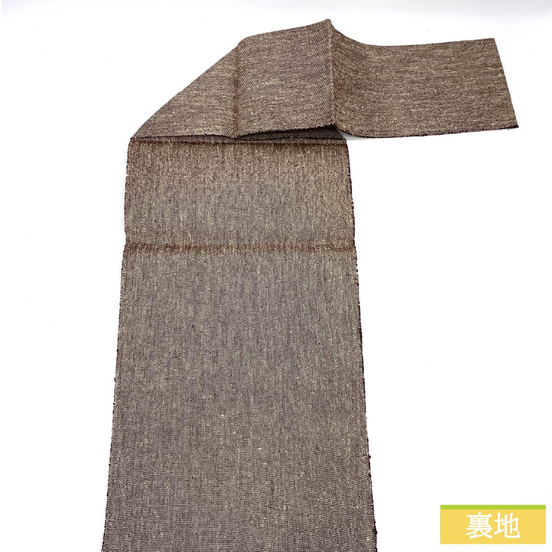 名古屋帯 正絹 Sランク 焦色(こがれいろ) 抽象柄 帯丈355cm 六通 カジュアル 茶系 1124011542314 松葉仕立て