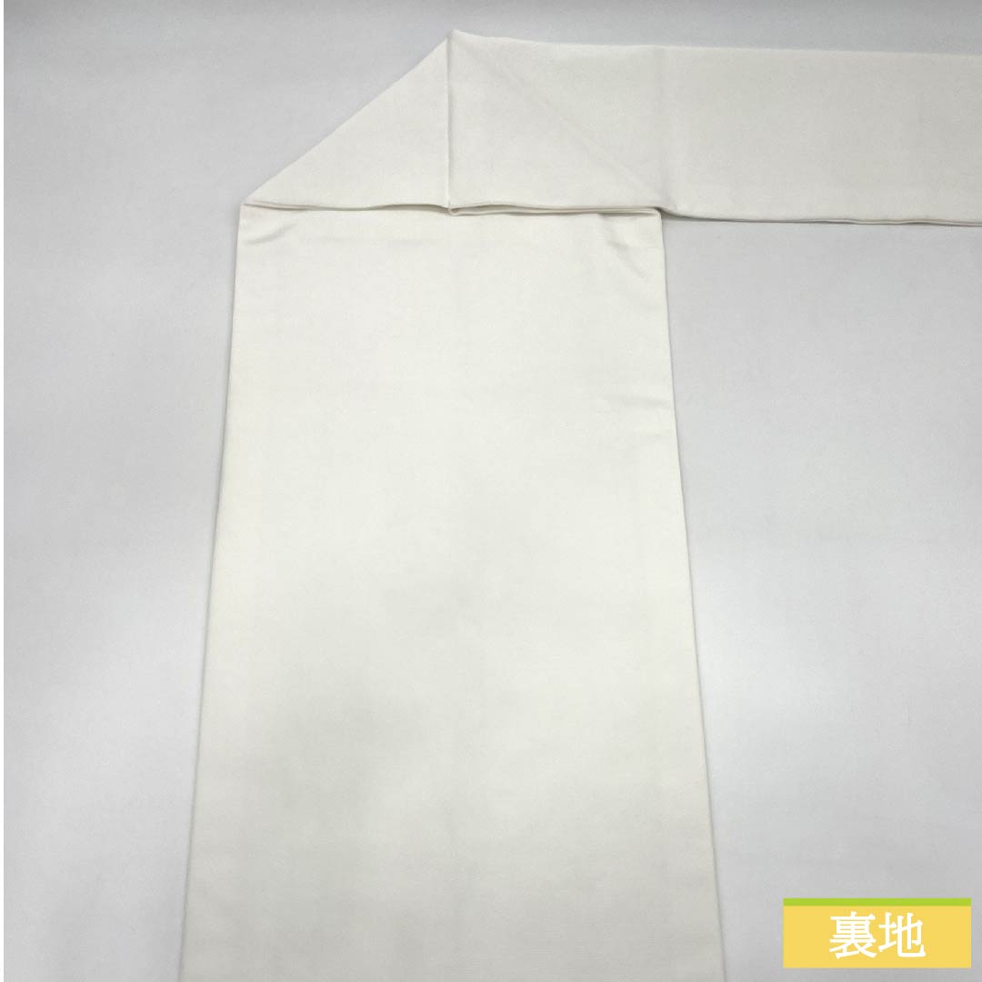 名古屋帯 正絹 Aランク 名古屋仕立て 白色(しろいろ) 塩瀬 木 鳥 帯丈370cm ポイント柄 カジュアル 白系 1124012583311