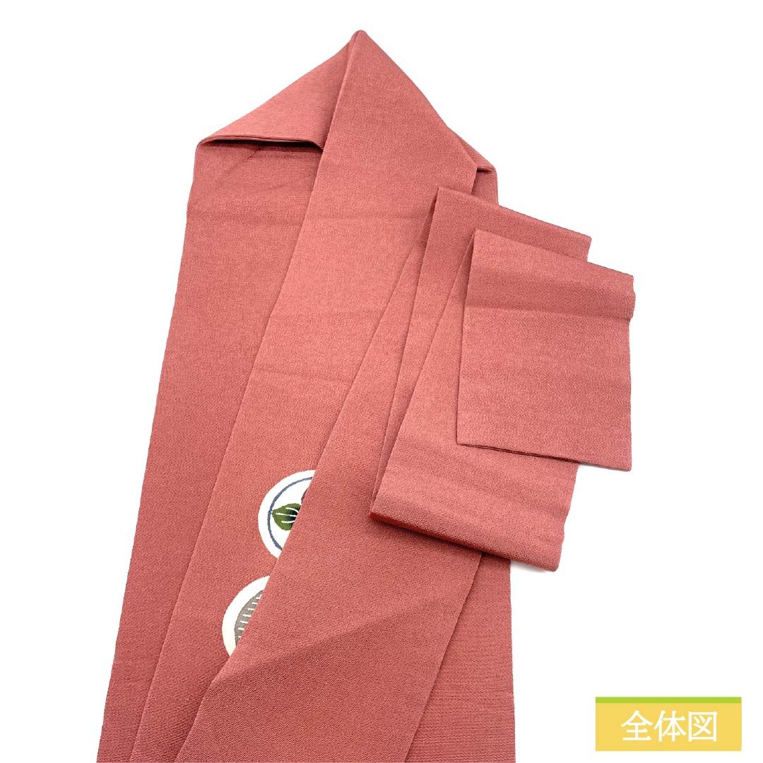 名古屋帯 正絹 Aランク 蘇芳色(すおういろ) 京紅型 古典柄 ちりめん地 帯丈366cm ポイント柄 カジュアル ピンク系 1124011143313 名古屋仕立て