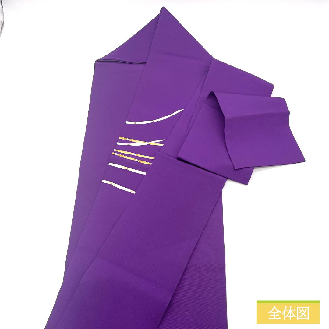 名古屋帯 正絹 Bランク 名古屋仕立て 似紫色(にせむらさきいろ) 染め帯 塩瀬 とくさ 帯丈356cm ポイント柄 セミフォーマル 紫系 1124011964320